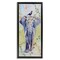 Stupell Industries Bohemian Elephant with Green Vines Framed Floater Canvas Wall Art